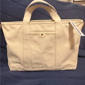 Stoney Clover Lane Pocket Canvas Tote in Natural